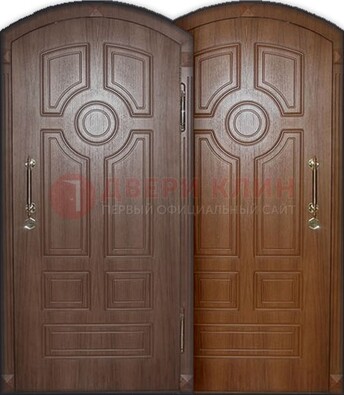 Железная арочная дверь с отделкой МДФ ДА-7 в Казани