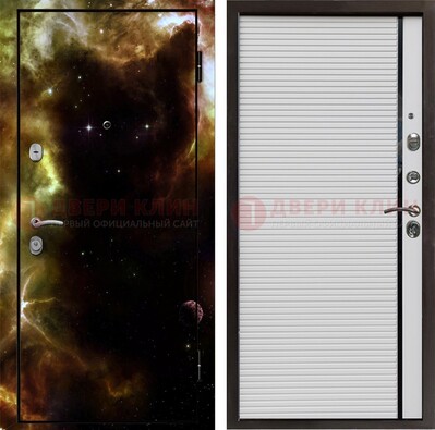 Стальная дверь с фотопечатью космоса ДФ-14 в Кингисеппе