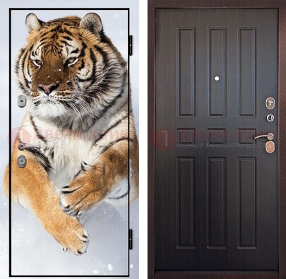 Металлическая дверь с фотопечатью тигра ДФ-1 в Кингисеппе