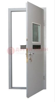 Белая металлическая дверь в кассу ДКС-1 в Ногинске