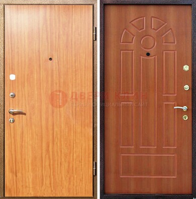 Светлая железная дверь с ламинатом МДФ внутри ДЛ-15 в Одинцово
