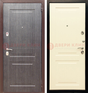 Серая стальная дверь с МДФ ДМ-129 в Перми