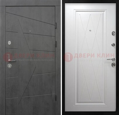 Темная железная дверь МДФ с рисунком ДМ-194 в Кингисеппе