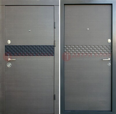 Темно-серая стальная дверь с МДФ ДМ-218 в Кингисеппе