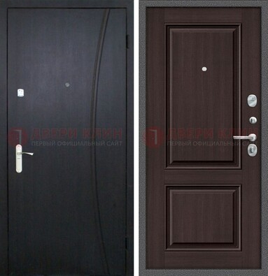 Темная стальная дверь с МДФ панелями ДМ-362 в Краснодаре