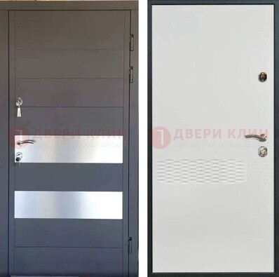 Металлическая дверь МДФ темная и светлая ДМ-420 в Кингисеппе