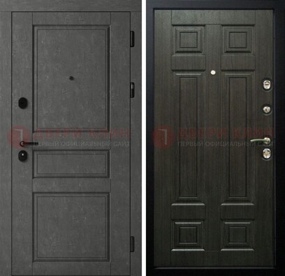 Серая стальная дверь с классическими МДФ ДМ-456 в Кингисеппе