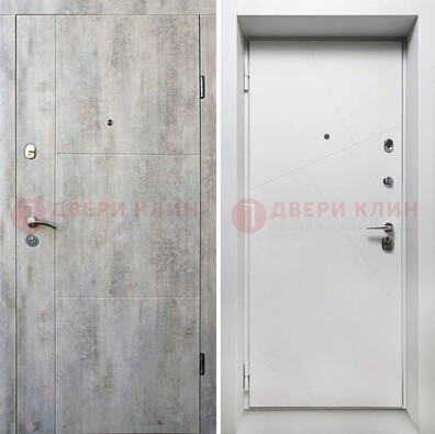 Светлая входная дверь со светлыми МДФ в квартиру ДМ-475 в Кингисеппе