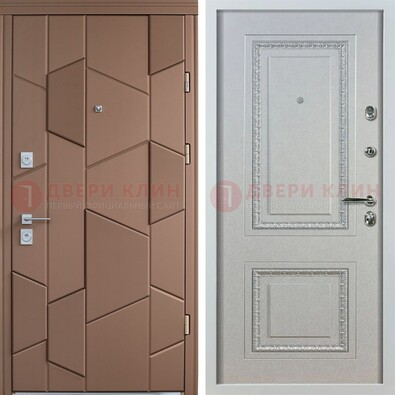 Квартирная стальная дверь с разными панелями МДФ ДМ-496 в Кингисеппе