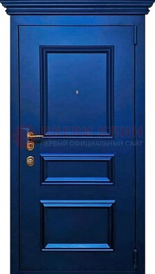 Синяя дверь с МДФ ДМ-522 в Петрозаводске