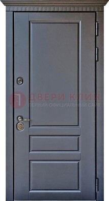 Тёмная входная дверь для коттеджа с МДФ ДМ-528 в Кингисеппе