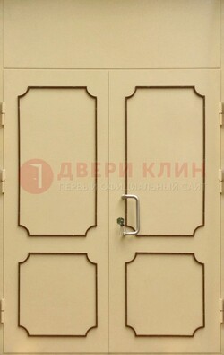 Светлая двухстворчатая дверь для загородного дома с МДФ ДМ-534 в Кингисеппе