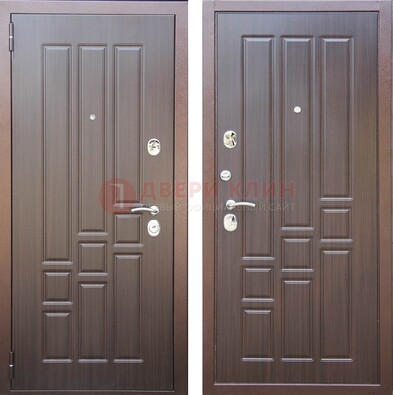 Теплая металлическая дверь с МДФ с двух сторон ДМ-80 в Кингисеппе