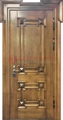 Филенчатая железная дверь с массивом дуба ДМД-56 в Кингисеппе