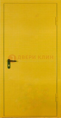 Желтая железная дверь с нитроэмалью ДН-5 в Костроме