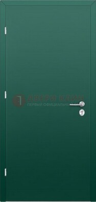 Зеленая стальная дверь с нитроэмалью ДН-6 в Челябинске