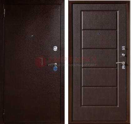 Темная входная дверь с порошковым окрасом ДП-113 в Кингисеппе