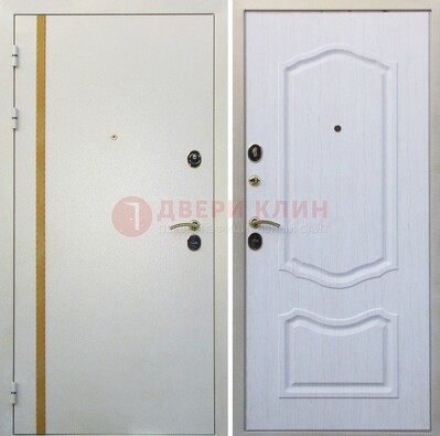 Белая входная дверь с порошковым напылением ДП-136 