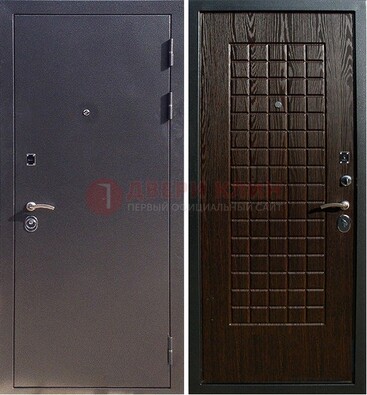 Серая металлическая дверь с порошковым напылением ДП-153 в Кингисеппе
