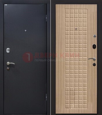 Черная металлическая дверь с порошковым покрытием ДП-157 в Кингисеппе