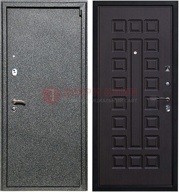 Черная стальная дверь с порошковым покрытием ДП-196 в Кингисеппе