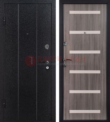 Черная стальная дверь с порошковым окрасом ДП-199 в Кингисеппе