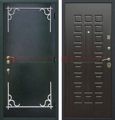 Входная дверь с порошковым покрытием Антик медь/Венге ДП-223 в Кингисеппе