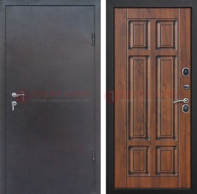 Входная дверь с порошковым покрытием Медный антик с МДФ панелью ДП-235 в Кингисеппе