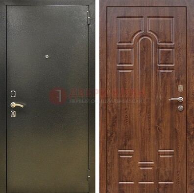 Металлическая дверь Темное серебро с порошковым покрытием и МДФ ДП-271 в Вологде