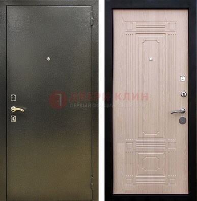 Входная темно-серая дверь с порошковым напылением и МДФ ДП-273 в Кингисеппе