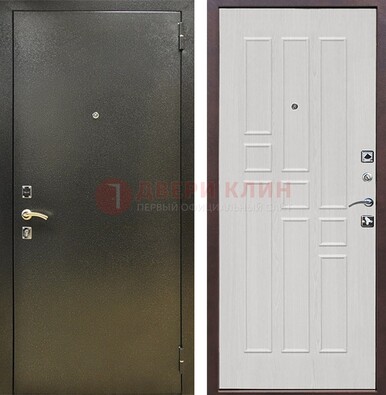 Входная дверь Темное серебро с порошковой отделкой и терморазрывом МДФ ДП-282 в Кингисеппе