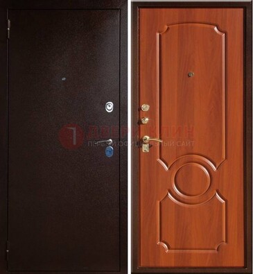 Темная железная дверь с порошковым напылением ДП-46 в Кингисеппе