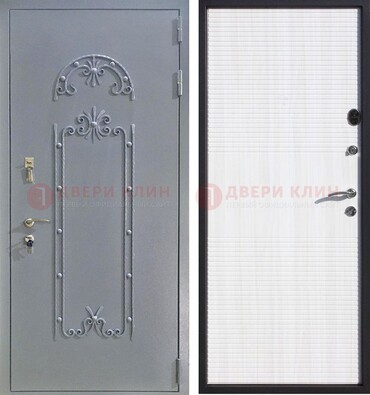 Черная входная дверь с порошковым покрытием ДП-67 в Кингисеппе