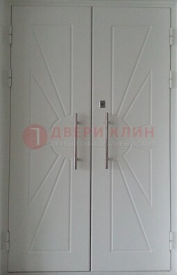 Парадная двухстворчатая дверь с фрезерованным МДФ ДПР-14 в Кингисеппе
