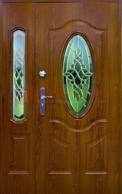 Парадная дверь со стеклянными вставками ДПР-73 для дома в Кингисеппе