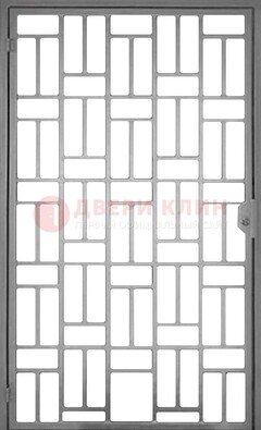 Металлическая решетчатая дверь в сером цвете ДР-23 в Кингисеппе