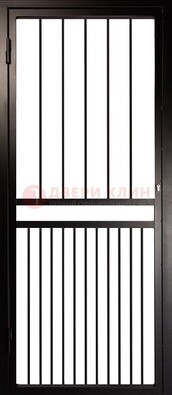 Коричневая одностворчатая железная решетчатая дверь ДР-24 в Кингисеппе