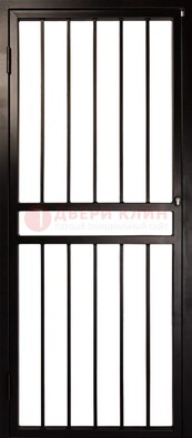 Темная стальная решетчатая дверь для дома ДР-45 в Кингисеппе