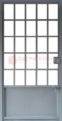 Металлическая решетчатая дверь в сером цвете ДР-7 в Кингисеппе