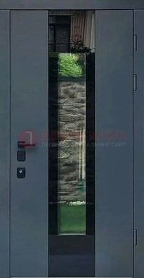 Современная дверь со стеклом для коттеджа ДС-40 в Кингисеппе