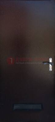Черная железная техническая дверь ДТ-17 в Кингисеппе