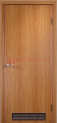 Светлая техническая дверь с вентиляционной решеткой ДТ-1 в Апрелевке