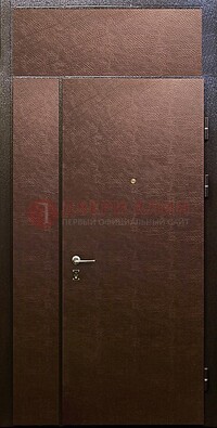 Тамбурная дверь с верхней фрамугой с винилискожей ДТМ-7 