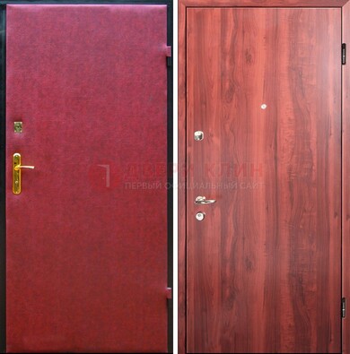Красная входная дверь с винилискожей ДВ-30 в Ногинске