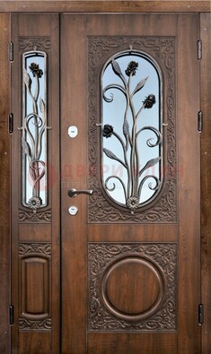 Железная дверь с виноритом и ковкой ДВТ-180 в Кингисеппе