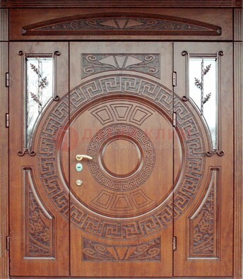 Стальная дверь с виноритом и фрамугами ДВТ-188 в Всеволожске