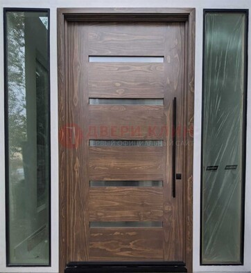 Железная дверь с виноритом и фрамугами ДВТ-189 в Новосибирске