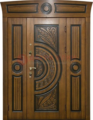 Парадная входная дверь с виноритом и узором ДВТ-194 в Можайске