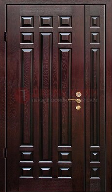 Коричневая металлическая дверь с виноритом ДВТ-20 в Кингисеппе