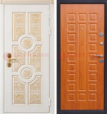 Белая железная дверь с виноритом ДВТ-230 в Мурманске